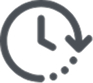 Clock with arrows showing accelerated workflow - representing time savings and improved efficiency